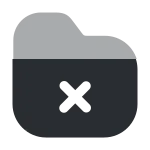 Folder Cross SVG Icon